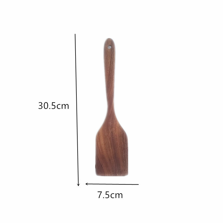 4-Piece Non-Lacquered Wooden Rice Spoon & Utensil Set