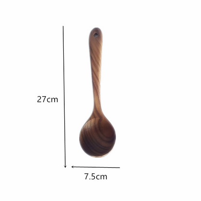 4-Piece Non-Lacquered Wooden Rice Spoon & Utensil Set